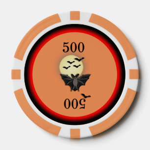 Halloween Bats Poker Chips