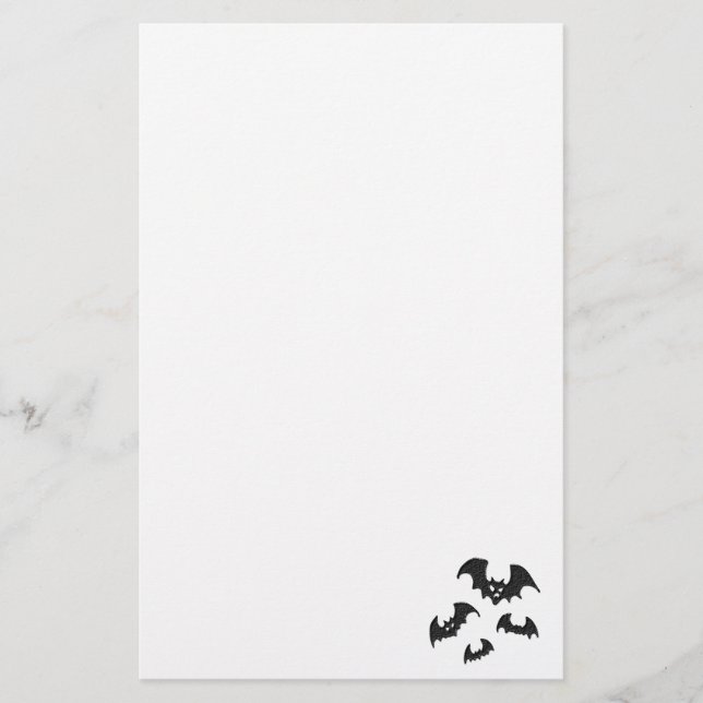 Halloween bats stationery (Front)