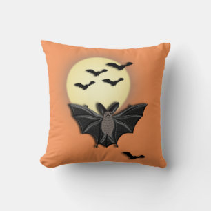 Halloween Bats Throw Pillow