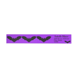 Halloween Bats Wrap Around Label