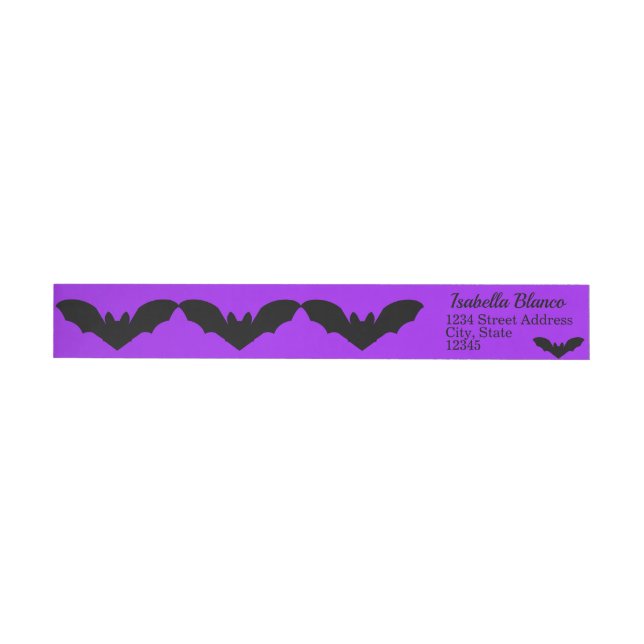 Halloween Bats Wrap Around Label (Individual)
