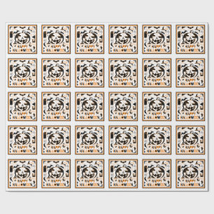 Halloween Bauhaus Pumpkin Wrapping Paper