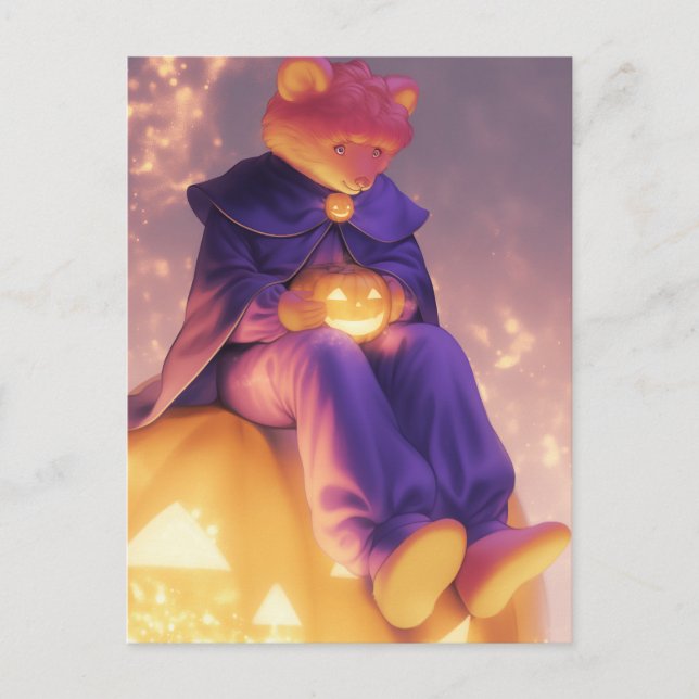 Halloween Bear Anthro Postcard (Front)