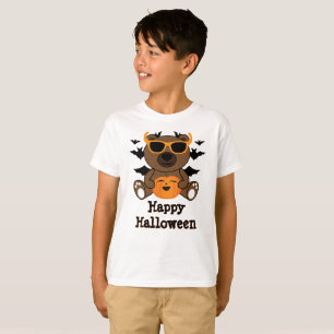 Halloween bear pumpkin Cool cute Personalize T-Shirt