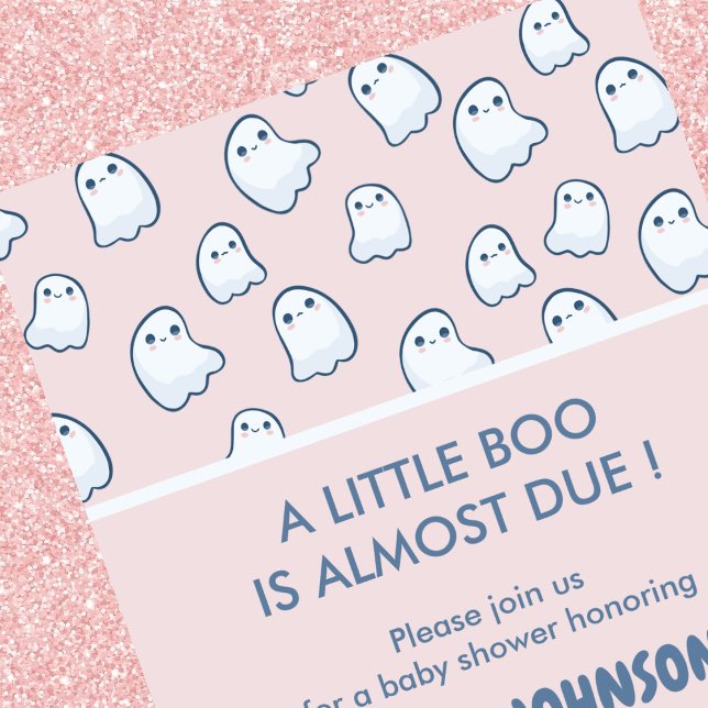 Halloween bébé douche invitations petit boite rose (Halloween-baby-shower-invitations-little-boo-pink-1)