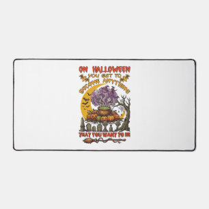 Halloween Become Anything Cauldron Cat Ghost Pumpk Desk Mat