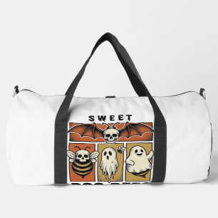 Halloween Bee Pun Vintage Engraving Ghost Bee Shir Duffle Bag