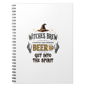 Halloween Beer Hocus Pocus Funny Vintage_1 Notebook