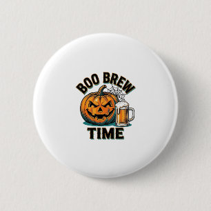 Halloween Beer Shirt Vintage Pumpkin Party Tee_1 2 Inch Round Button
