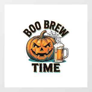 Halloween Beer Shirt Vintage Pumpkin Party Tee_1 Window Cling