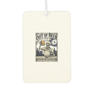 Halloween Beer Skeleton Vintage Party Air Freshener