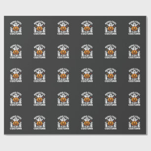 Halloween Being Cool Is My Costume Ghost Design Wrapping Paper