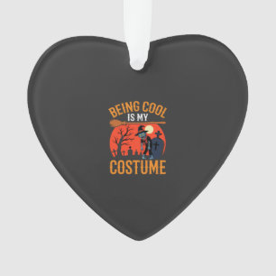 Halloween Being Cool Is My Costume Zombie Design Ornament