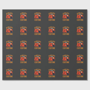 Halloween Being Cool Is My Costume Zombie Design Wrapping Paper