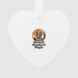 Halloween Berger Allemand Lune Sombre Amoureux des