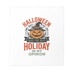 Halloween Best Holiday Vintage Pumpkin Shirt Desig Notepad