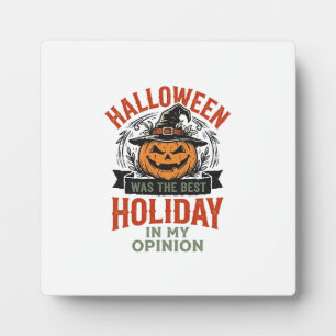 Halloween Best Holiday Vintage Pumpkin Shirt Desig Plaque