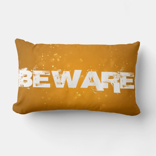 Halloween Beware Lumbar Pillow (Front)