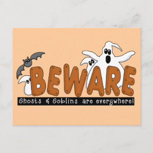Halloween Beware T-shirts and Gifts Postcard