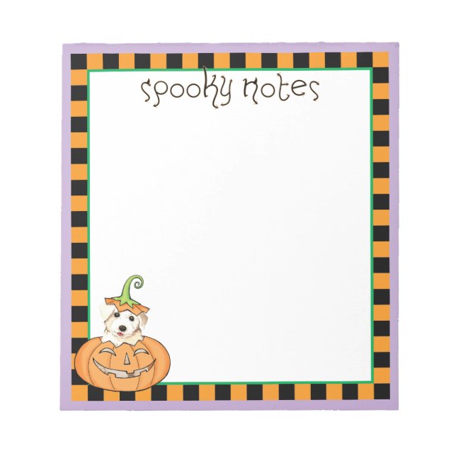 Halloween Bichon Notepad (Front)