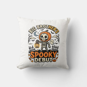 Halloween Big Brother Spooky Debut Throw Pillow