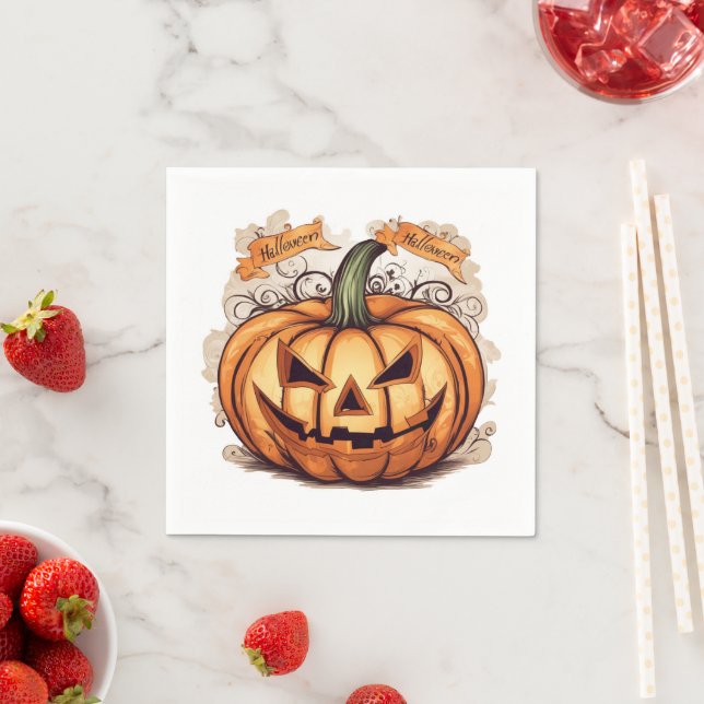 Halloween: Big Pumpkin -  Napkin (Insitu)