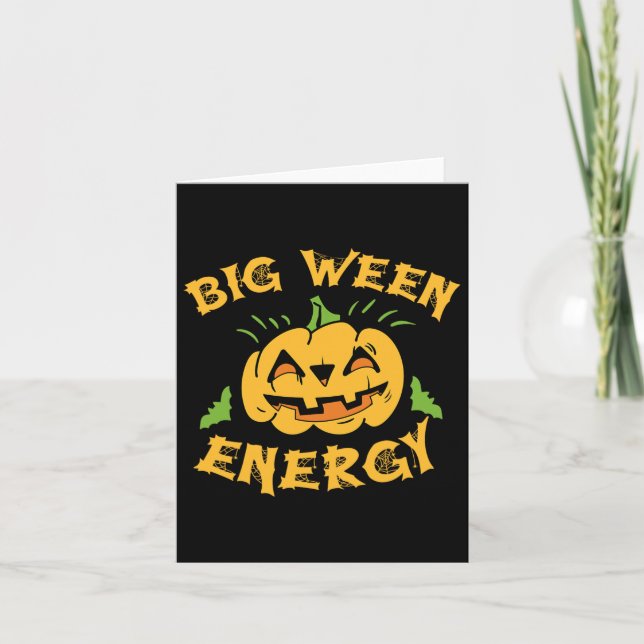 Halloween Big Ween Costume Pumpkin Lover October T Card (Front)