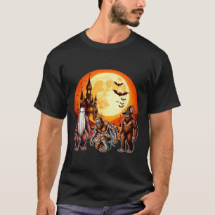 Halloween Bigfoots Horror Boo Ghost Witch Mummy Lo T-Shirt