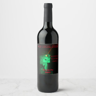Halloween 'Biker Billy' Set of 6 Wine Labels