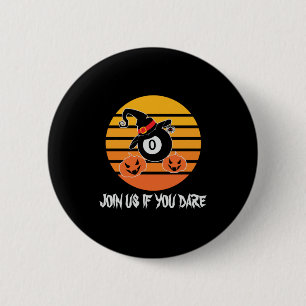 Halloween Billard Halloween Witch Hat Pumpkin 2 Inch Round Button