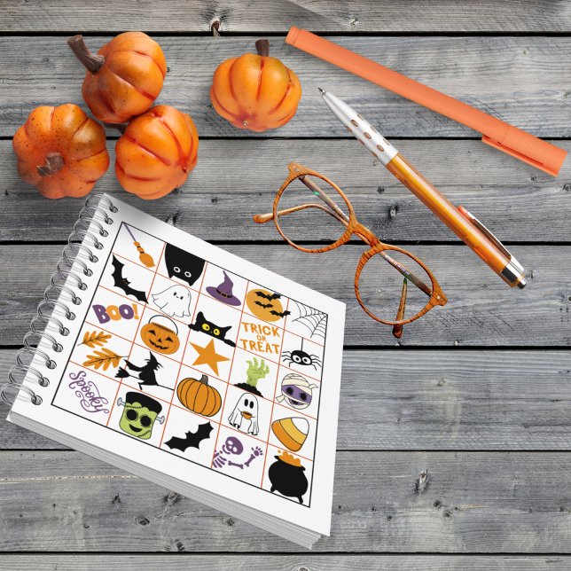 Halloween Bingo  Notebook (This item is for display purposes only to illustrate the design element. )