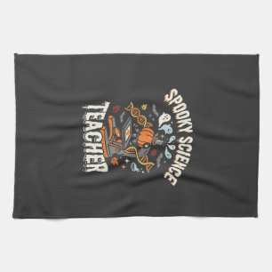 Halloween Biology Teacher Spooky Science Kitchen Towel