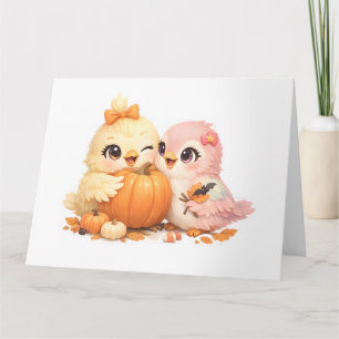 Halloween Bird Best Friends Thank You Card