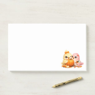 Halloween Bird Friends Horizontal Post-It Notes