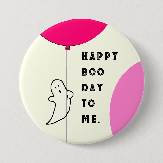 Halloween Birthday 3 Inch Round Button (Front)