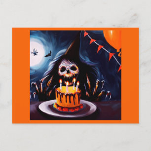 Halloween - Birthday 4 Postcard