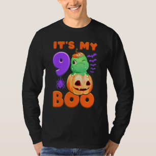 Halloween Birthday 9 Year Old Dinosaur It's My 9th T-Shirt