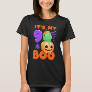 Halloween Birthday 9 Year Old Dinosaur It's My 9th T-Shirt