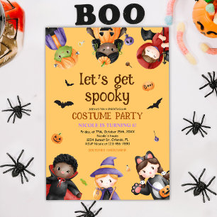 Halloween Birthday Cute Kids Costume Party Invitation