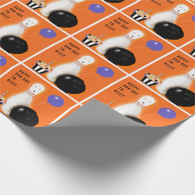 Halloween Birthday Gift Wrapping Paper (Corner)