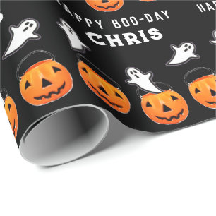 Halloween Birthday Gift Wrapping Paper