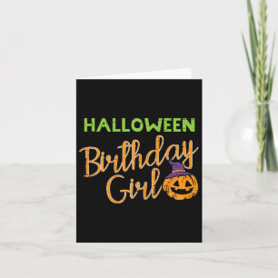 Halloween Birthday Girl Bday Costume Girls Kids To Card