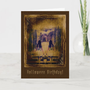 Halloween Birthday - Haunting Spooky Girls Card