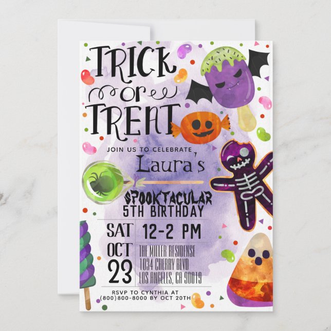 Halloween Birthday Invitation (Front)