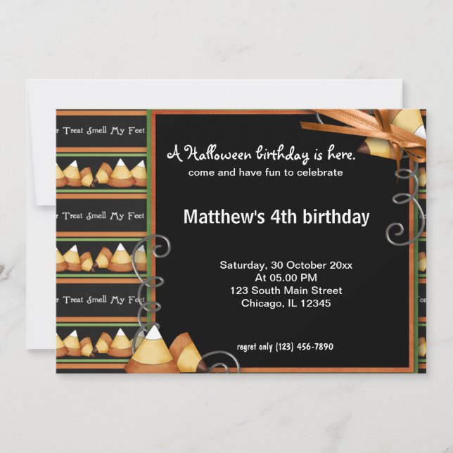 Halloween Birthday Invitation (Front)