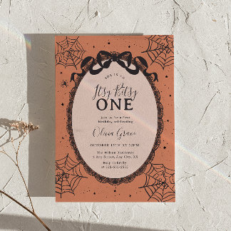Halloween Birthday Invitation Itsy Bitsy One