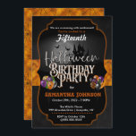 Halloween Birthday Invitation with spiderwebs<br><div class="desc">Personalized Halloween Birthday Invitation that is editable to your liking.</div>