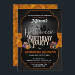 Halloween Birthday Invitation with spiderwebs<br><div class="desc">Personalized Halloween Birthday Invitation that is editable to your liking.</div>