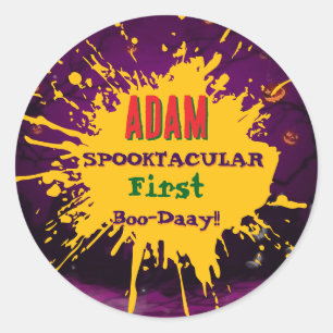 Halloween Birthday Kids Party Halloween Classic Round Sticker