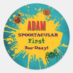 Halloween Birthday Kids Party Halloween Classic Round Sticker